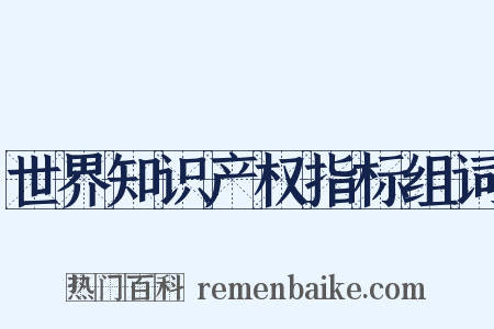 世界知识产权指标组词是什么意思的图片